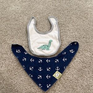 Dinosaur and Anchor Baby Bib Set